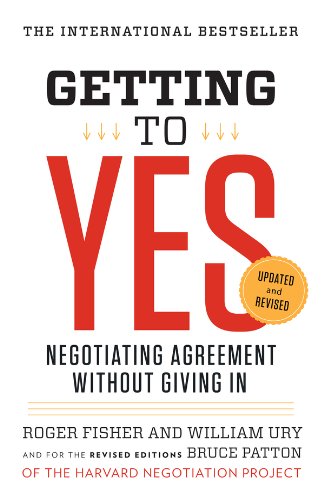 Image of the cover of the book "Getting To Yes" by Fisher, Ury, and Patton